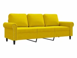 Clicnbuy Sofá de 3 plazas terciopelo 180 cm Amarillo Hot