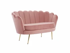 Sofá de 2 plazas y silla estilo concha de terciopelo DANDELION^Vente-unique Discount
