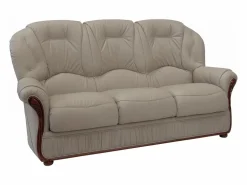 Sofá de 3 plazas y sillón 100% cuero de búfalo color taupe DAPHNE^LINEA SOFA Hot
