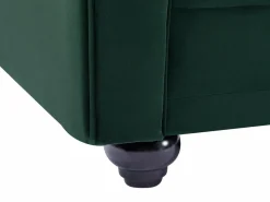 Vente-unique Sofá de 3 plazas y sillón de terciopelo CHESTERFIELD Verde Sale