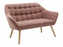 Vente-unique Conjunto Sofá Y Sillón|Sofá de 2 plazas y sillón de tela jaspeada estilo escandinavo CASERTA