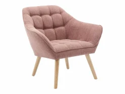 Vente-unique Conjunto Sofá Y Sillón|Sofá de 2 plazas y sillón de tela jaspeada estilo escandinavo CASERTA