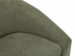 Vente-unique Sofá de 2 plazas y sillón de tela color OSSANA Verde
