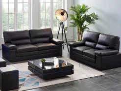 Sofá de 3 plazas y sillón de piel de búfalo MIMAS II^LINEA SOFA