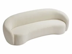 Vente-unique Conjunto Sofá Y Sillón|Sofá de 3 plazas y sillón en tejido de rizo marfil BOVANA de Pascal Morabito