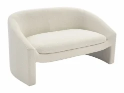 Vente-unique Conjunto Sofá Y Sillón|Sofá de 2 plazas y sillón en tejido tela de rizo OSSANA