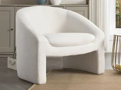 Vente-unique Conjunto Sofá Y Sillón|Sofá de 2 plazas y sillón en tejido tela de rizo OSSANA