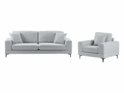 Sofá de 3 plazas y sillón en tela texturizada JAMOLO^Vente-unique Discount