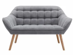Vente-unique Conjunto Sofá Y Sillón|Sofá de 2 plazas y sillón acolchado estilo escandinavo. Tendencia del momento. Medidas: Ancho 127 / 82 x Prof. 73 x Alt. 77 cm. CASERTA