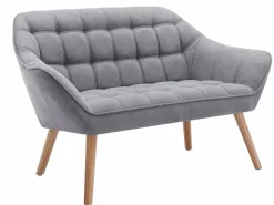Vente-unique Conjunto Sofá Y Sillón|Sofá de 2 plazas y sillón acolchado estilo escandinavo. Tendencia del momento. Medidas: Ancho 127 / 82 x Prof. 73 x Alt. 77 cm. CASERTA