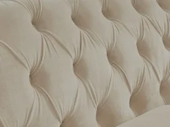 Vente-unique Sofá de 3 y 2 plazas de terciopelo CHESTERFIELD Beige Online