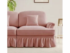 Sofá Modular|Sofá de dos plazas elegante respaldo segmentado cojín móvil chenilla