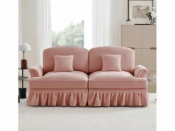 Sofá Modular|Sofá de dos plazas elegante respaldo segmentado cojín móvil chenilla