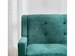 Hauss Spole Conjunto Sofá Y Sillón|Sofá de dos plazas y sillones en tejido de lino - Juego de 2 con patas de madera