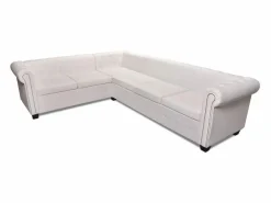 vidaxl Sofás Chesterfield|Sofá De Piel|Sofá de esquina Chesterfield 6 plazas cuero artificial
