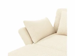 ModernLuxe Sofá de esquina en forma de U - 6 plazas - con reposabrazos ajustables - con reposapiés desmontable - Pana acanalada - Beige Sale