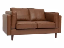 Miliboo Sofá de piel de búfalo 2 plazas vintage marrón BRADLEY Marru00f3n Best