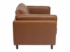 Miliboo Sofá de piel de búfalo 2 plazas vintage marrón BRADLEY Marru00f3n Best