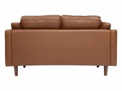 Miliboo Sofá de piel de búfalo 2 plazas vintage marrón BRADLEY Marru00f3n Best