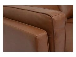 Miliboo Sofá de piel de búfalo 2 plazas vintage marrón BRADLEY Marru00f3n Best