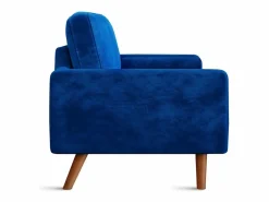 DripeX Sofá Escandinavo|Sofá de terciopelo derecho y madera maciza - 3 lugares - carga máxima 300 kg - 176x78x85cm