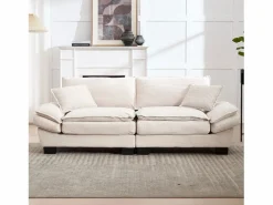 Sofá doble moderno y sencillo - 224 x 81 x 81 cm - con edredón - terciopelo -^Merax New
