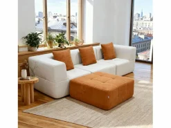 Sofá Eden Completo 3 plazas - blanco naranja Blanco roto Best