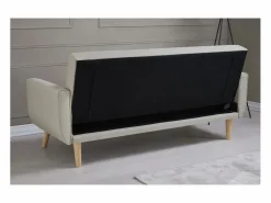 Concept-Usine Sofá escandinavo convertible 3 plazas de tela BERLIN Beige Discount