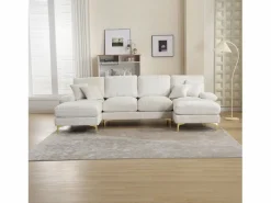 Sofá esquinero - Sofá de 4 plazas con asientos y cojines - para salón y dormitorio^ Outlet
