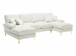 Sofá esquinero - Sofá de 4 plazas con asientos y cojines - para salón y dormitorio^ Outlet