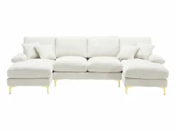 Sofá esquinero - Sofá de 4 plazas con asientos y cojines - para salón y dormitorio^ Outlet