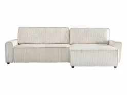 Habitat et jardin Sofá esquinero convertible y reversible de pana "Montaigne" - 3 plazas - Beige Discount