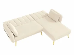 Sofá esquinero convertible de 3 plazas - Terciopelo -^Hauss Spole Clearance