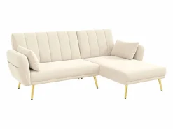 Sofá esquinero convertible de 3 plazas - Terciopelo -^Hauss Spole Clearance