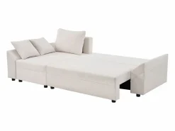 Habitat et jardin Sofá esquinero convertible y reversible "Vaugirard II" en tejido texturizado - 3 plazas - Beige Clearance
