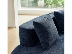 Sofá esquinero de 3 plazas con cojines - Diseño curvo - Tejido de terciopelo^Hauss Spole New