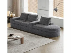 Sofá - 3 Plazas|Sofá Cama|Sofá esquinero - Sofá de 3 plazas con 3 cojines y 2 reposacabezas - chenilla