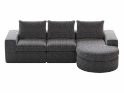 Sofá - 3 Plazas|Sofá Cama|Sofá esquinero - Sofá de 3 plazas con 3 cojines y 2 reposacabezas - chenilla
