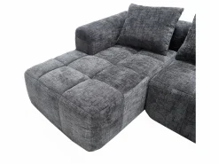 Sofá Rinconera|Sofá esquinero - Sofá recto con bolsillos de almacenamiento y 3 cojines - con chaise longue y reposabrazos