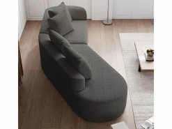 DripeX Sofá - 4 Plazas|Sofá Rinconera|Sofá Esquinero Izquierdo Moderno Súper Grande 4 Plazas, con 4 Cojines, Chaise Longue Curva, Tejido Chenilla,
