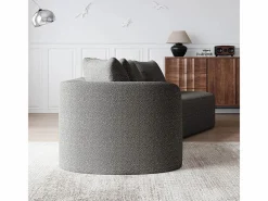 DripeX Sofás Club|Sofá Esquinero Recto Moderno Súper Grande 4 Plazas, con 4 Cojines, Chaise Longue Curva, Tejido Chenilla,