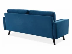 Sofá estilo escandinavo de terciopelo con patas de madera, 3 plazas^Sweeek Sale