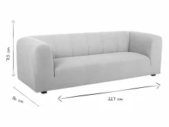 Miliboo Sofá moderno de tela 4 plazas OLIVEIRO Beige Clearance