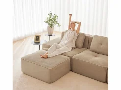 DripeX Sofá Modular|Sofás Club|Sofá Modular 2 plazas en Pana con 2 cojines, sin montaje, 204x104x69cm,
