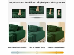 DripeX Sofás Club|Sofá Modular 2 plazas en Pana con 2 cojines, sin montaje, 204x104x69cm,