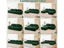 DripeX Sofás Club|Sofá Modular 2 plazas en Pana con 2 cojines, sin montaje, 204x104x69cm,