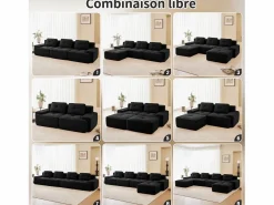 DripeX Sofá Modular|Sofás Club|Sofá Modular 2 plazas en Pana con 2 cojines, sin montaje, 204x104x69cm,