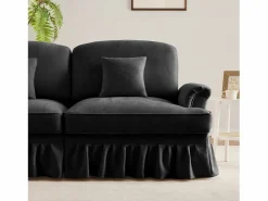 Sofá Modular 3 plazas Estilo Mid Century Falda removible Versátil Chenilla^ New