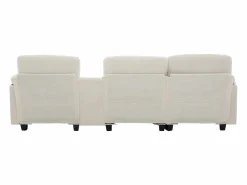 Sofá modular Amplio para familia estructura resistente asientos profundos pana Beige Clearance