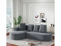 Sofá modular con chaise longue en L, asiento profundo, relleno de espuma comprimida, color .^KOMHTOM Online